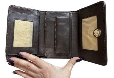 Кошелек из кожи ската  Ekzotic Leather темно-коричневый (stw 18_1)