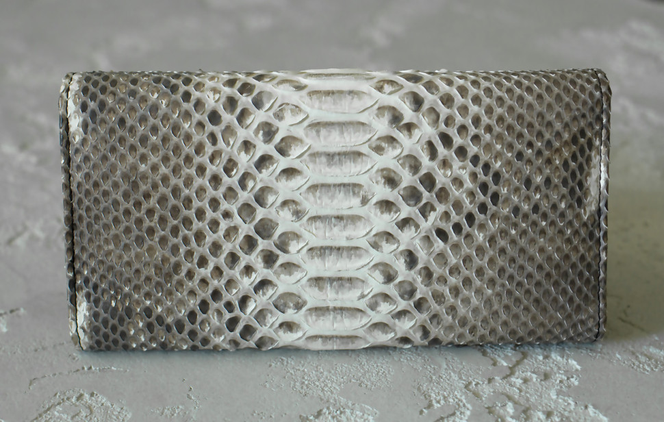 Кошелек из кожи питона  Ekzotic Leather Бежевый (snw18)