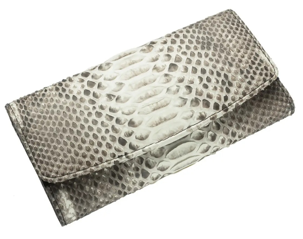 Кошелек из кожи питона  Ekzotic Leather Бежевый (snw18)