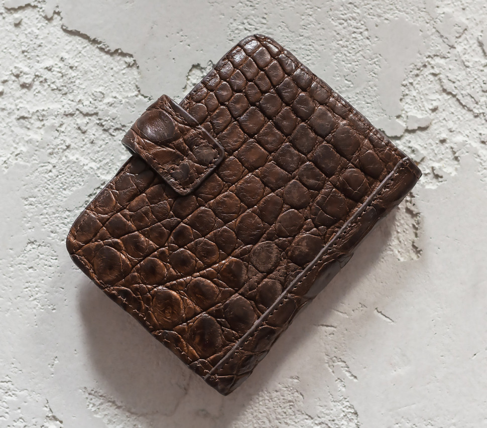 Визитница из кожи крокодила  Ekzotic Leather Коричневый (crc01_1)