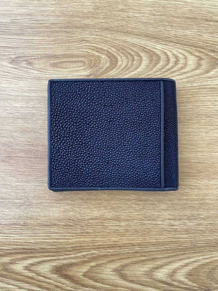 Портмоне мужское Ekzotic Leather  из натуральной кожи морского ската темно-синее