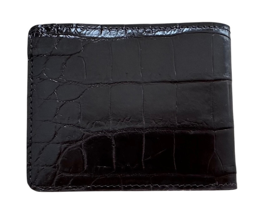 Гаманець із натуральної шкіри крокодила коричневий Ekzotic leather чоловічий (cw20_1)