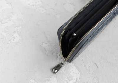 Кошелек Ekzotic Leather из натуральной кожи крокодила Серый (cw 82_2)