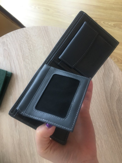 Гаманець портмоне зі шкіри ската чоловічий сірий Ekzotic leather (stw121_4)