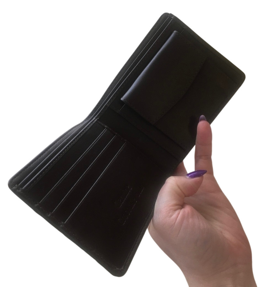 Гаманець портмоне чоловічий зі шкіри крокодила коричневий Ekzotic leather (cw34_9)