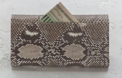 Кошелек из кожи питона  Ekzotic Leather натуральный (snw23)
