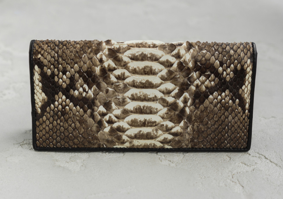 Кошелек из кожи питона Ekzotic Leather Бежевый  (snw 48)
