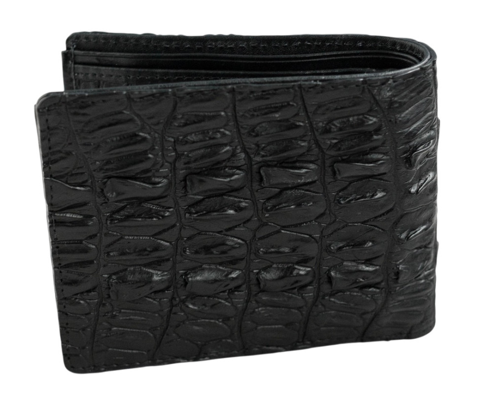 Бумажник мужской Ekzotic Leather из натуральной кожи крокодила Черный (cw 109)