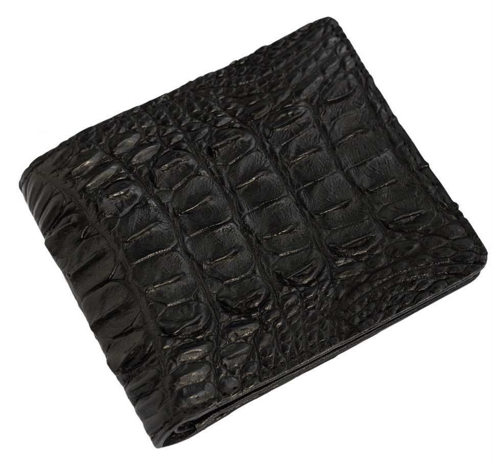 Бумажник мужской Ekzotic Leather из натуральной кожи крокодила Черный (cw 109)