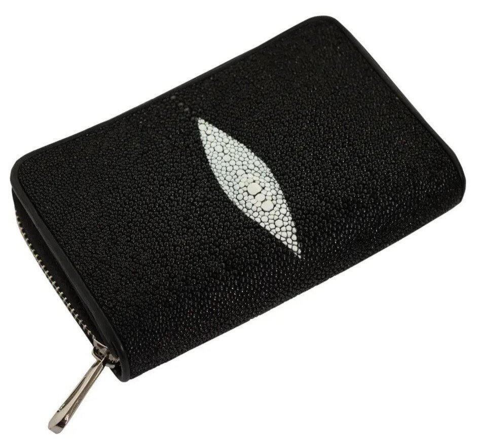 Кошелек из кожи ската Ekzotic Leather Черный (stw 144)