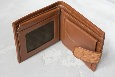 Кошелек из кожи крокодила Ekzotic Leather Коричневый (cw 34)