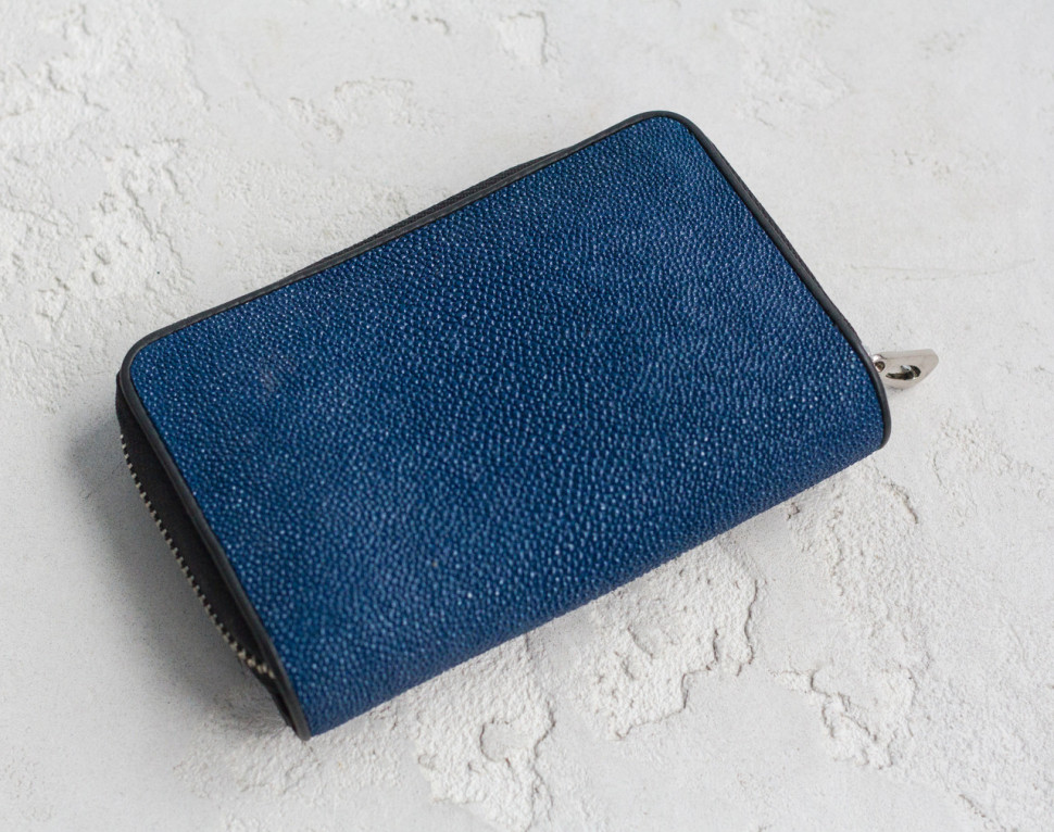Кошелек из кожи ската Ekzotic Leather Синий (stw 144_1)