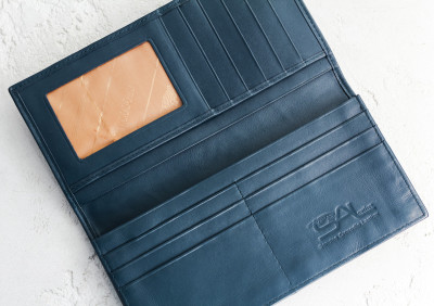 Кошелек из кожи крокодила Ekzotic Leather синий (cw11_1)