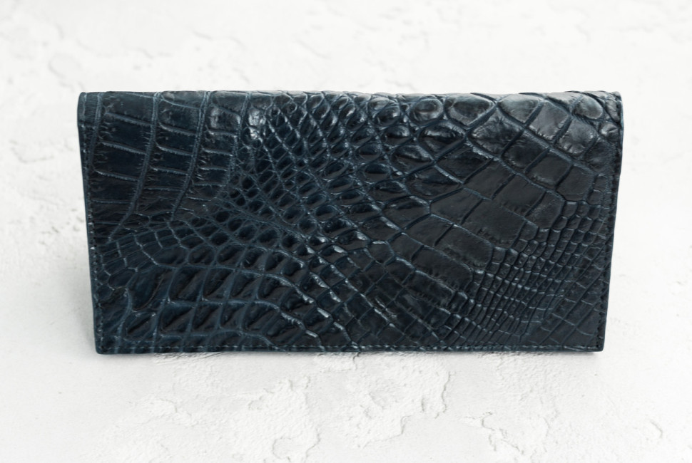 Кошелек из кожи крокодила Ekzotic Leather синий (cw11_1)
