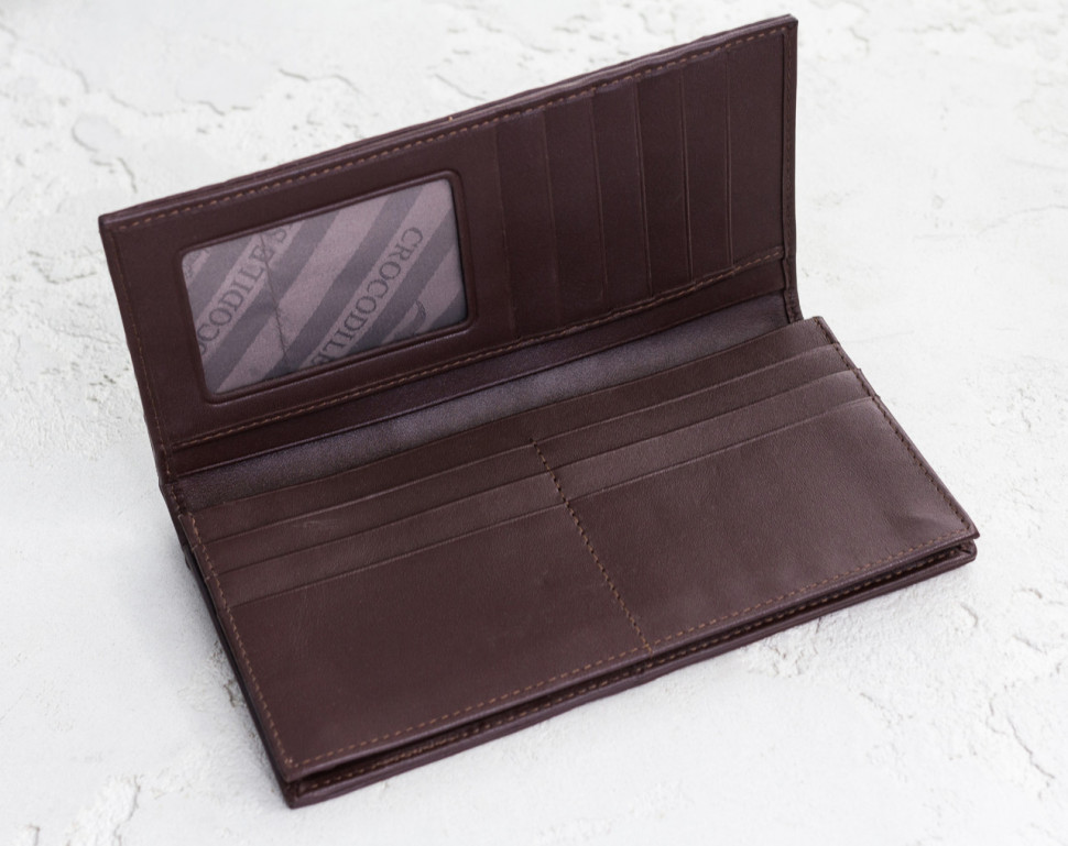 Кошелек из кожи крокодила Ekzotic Leather Коричневый (cw11_3)