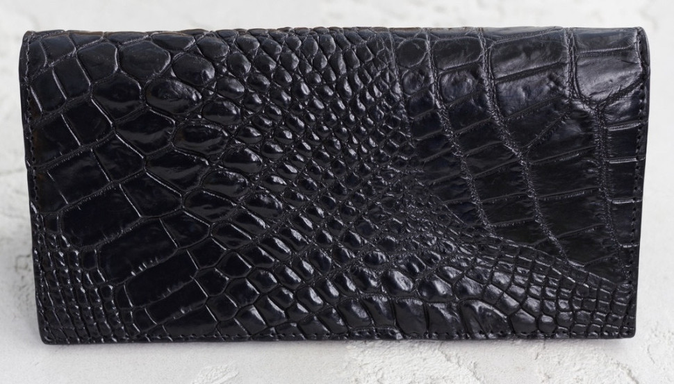 Кошелек из кожи крокодила Ekzotic Leather Черный (cw11_4)