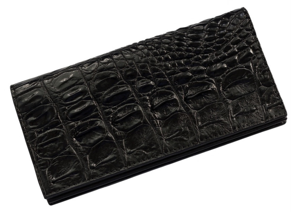 Кошелек из кожи крокодила Ekzotic Leather Черный (cw11_4)
