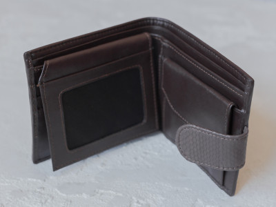 Кошелек из кожи морской змеи Ekzotic Leather Коричневый (snw31)