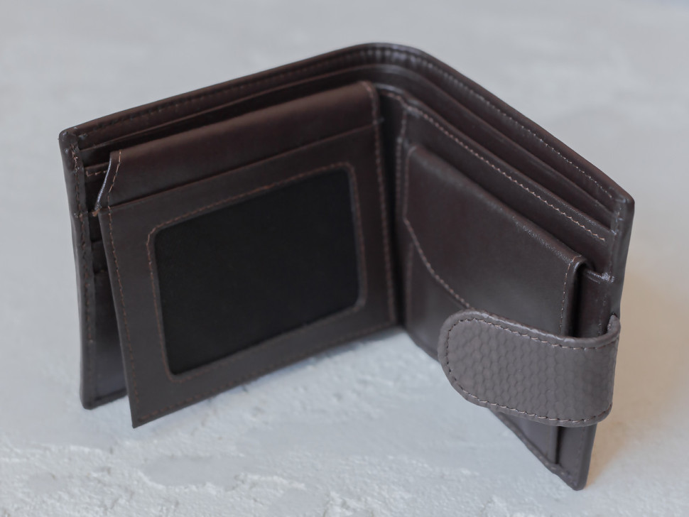 Кошелек из кожи морской змеи Ekzotic Leather Коричневый (snw31)