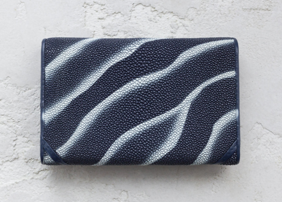 Кошелек из кожи ската  Ekzotic Leather  Синий (stw 18_7)