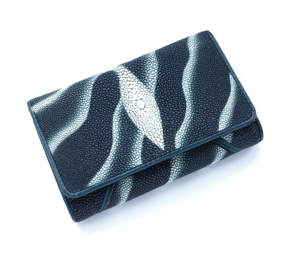Кошелек из кожи ската  Ekzotic Leather  Синий (stw 18_7)