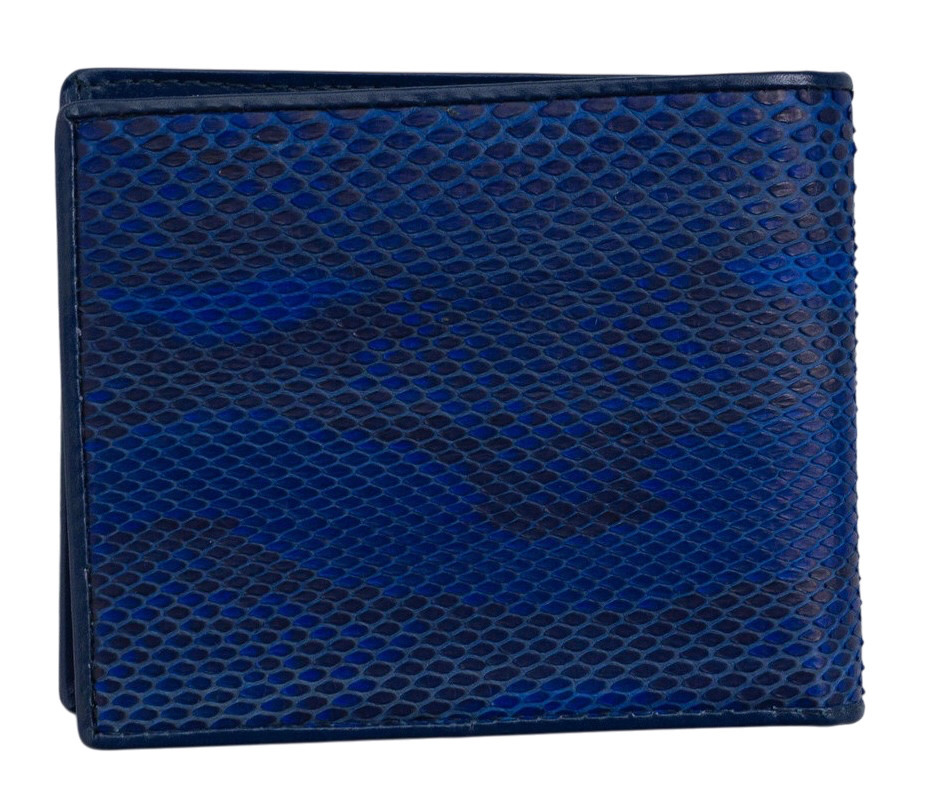 Портмоне из кожи питона Ekzotic Leather Синее  (snw 68_5)