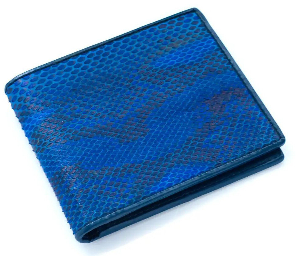 Портмоне из кожи питона Ekzotic Leather Синее  (snw 68_5)