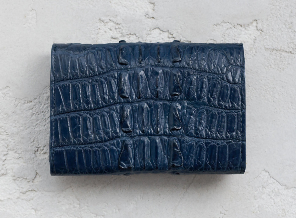 Кошелек женский из кожи крокодила  Ekzotic Leather Синий (cw106_1)