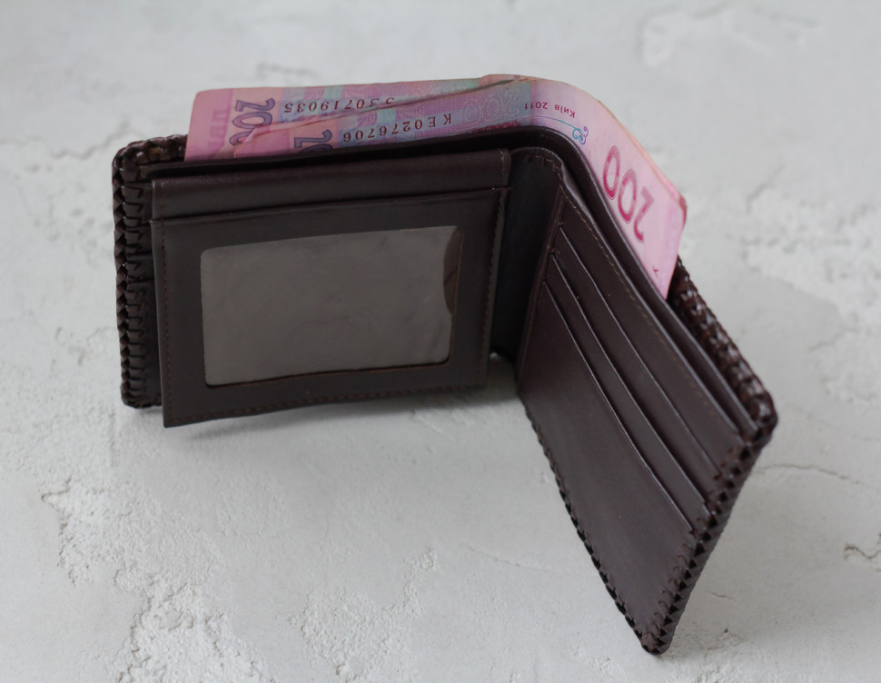 Портмоне мужское из кожи крокодила Ekzotic Leather Коричневое (cw 64)