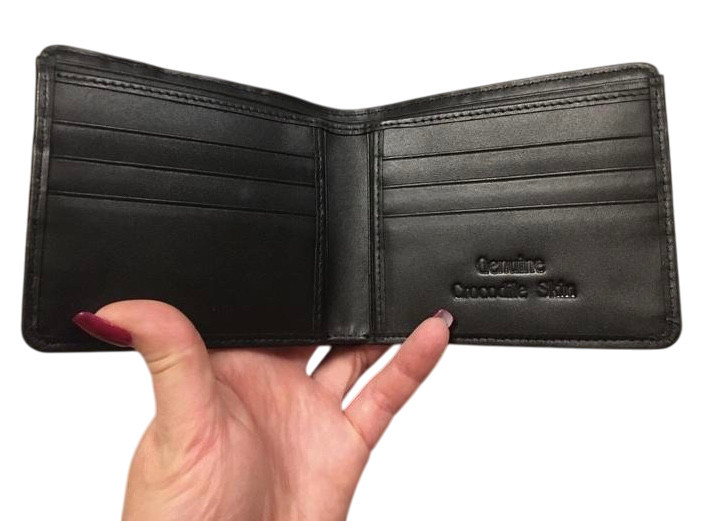 Кошелек из кожи крокодила  Ekzotic Leather Черный (cw34_7)