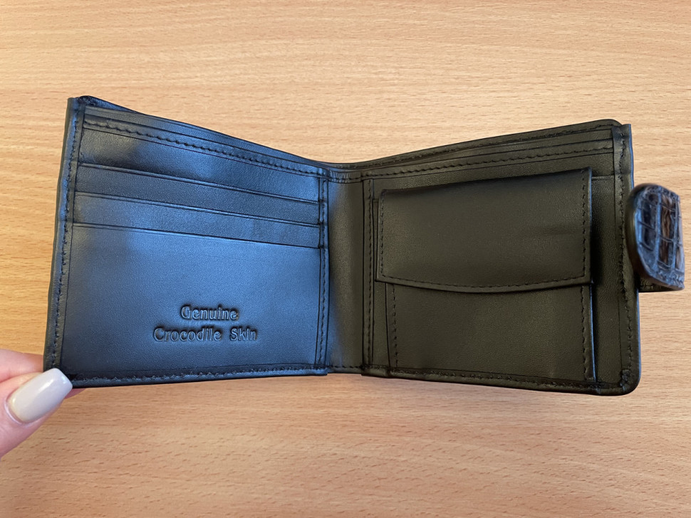 Кошелек из кожи крокодила Ekzotic Leather  Черный (cw34_1)