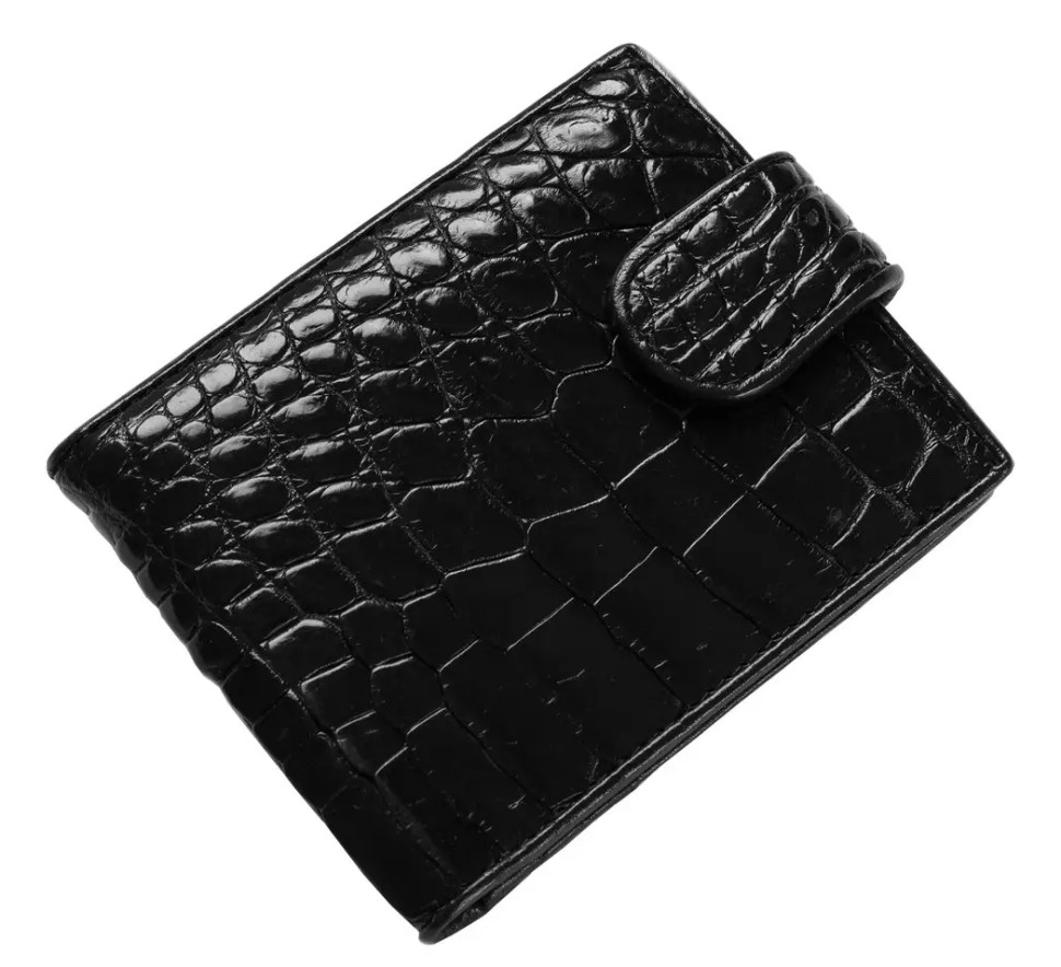 Кошелек из кожи крокодила Ekzotic Leather  Черный (cw34_1)