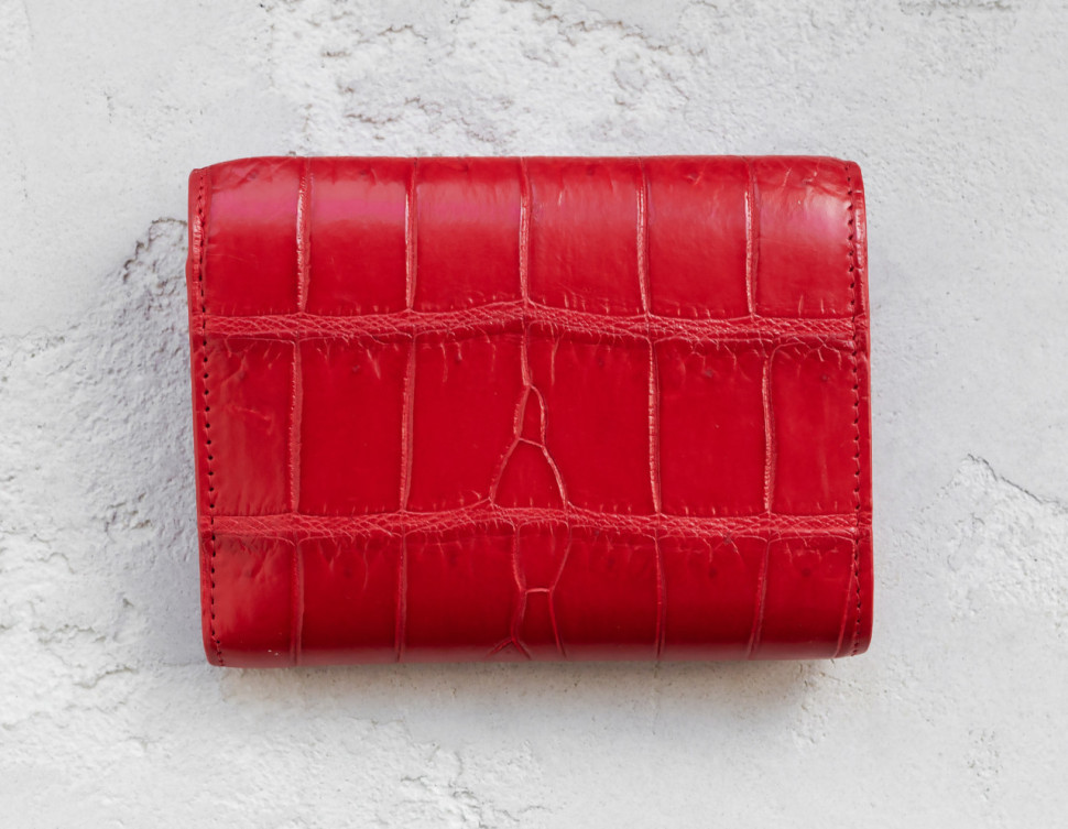 Кошелек из кожи крокодила Ekzotic Leather Красный (cw 110)