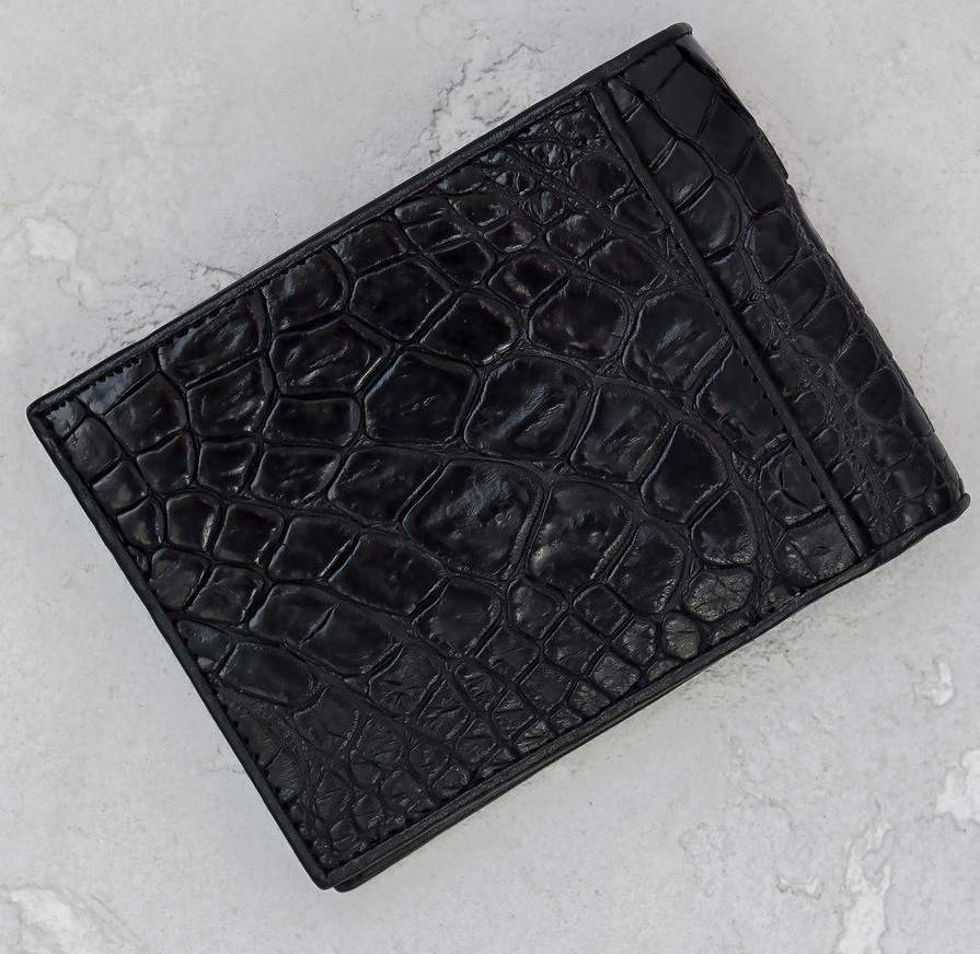 Кошелек из кожи крокодила  Ekzotic Leather Черный (cw 35_3)