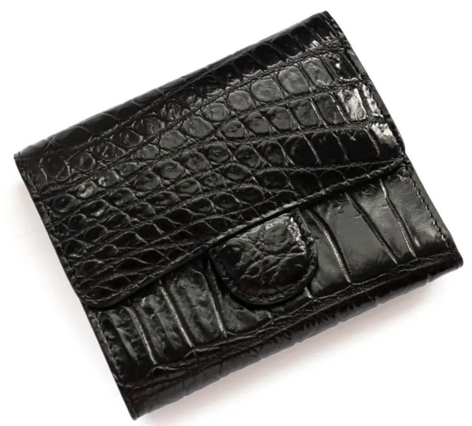 Кошелек из кожи крокодила Ekzotic Leather Черный (cw 110_1)