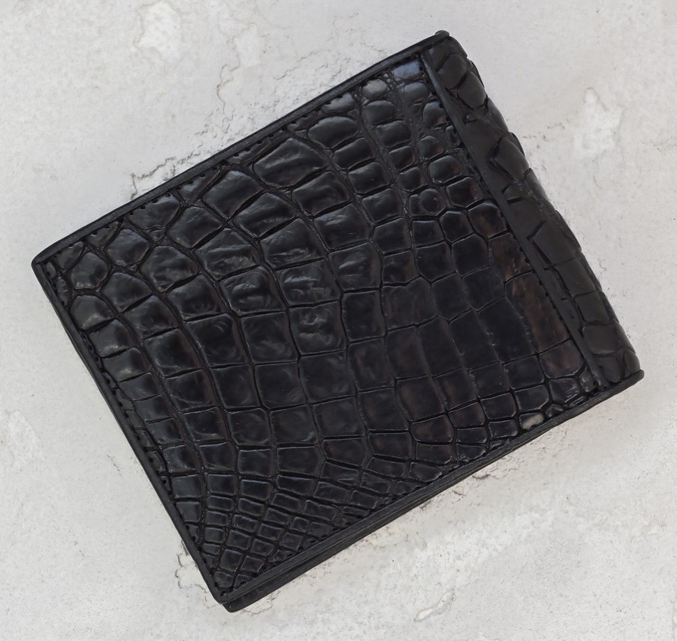Кошелек из кожи крокодила  Ekzotic Leather Черный (cw34_3)