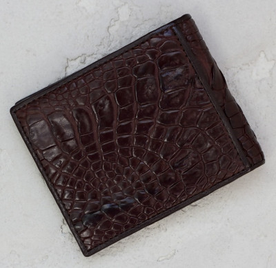 Кошелек из кожи крокодила  Ekzotic Leather Коричневый (cw34_4)