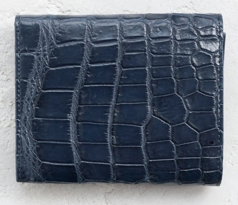 Кошелек из кожи крокодила Ekzotic Leather Cиний (cw 110_3)