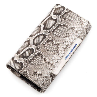 Кошелек женский из натуральной кожи питона Ekzotic Leather Серый (snw  63)