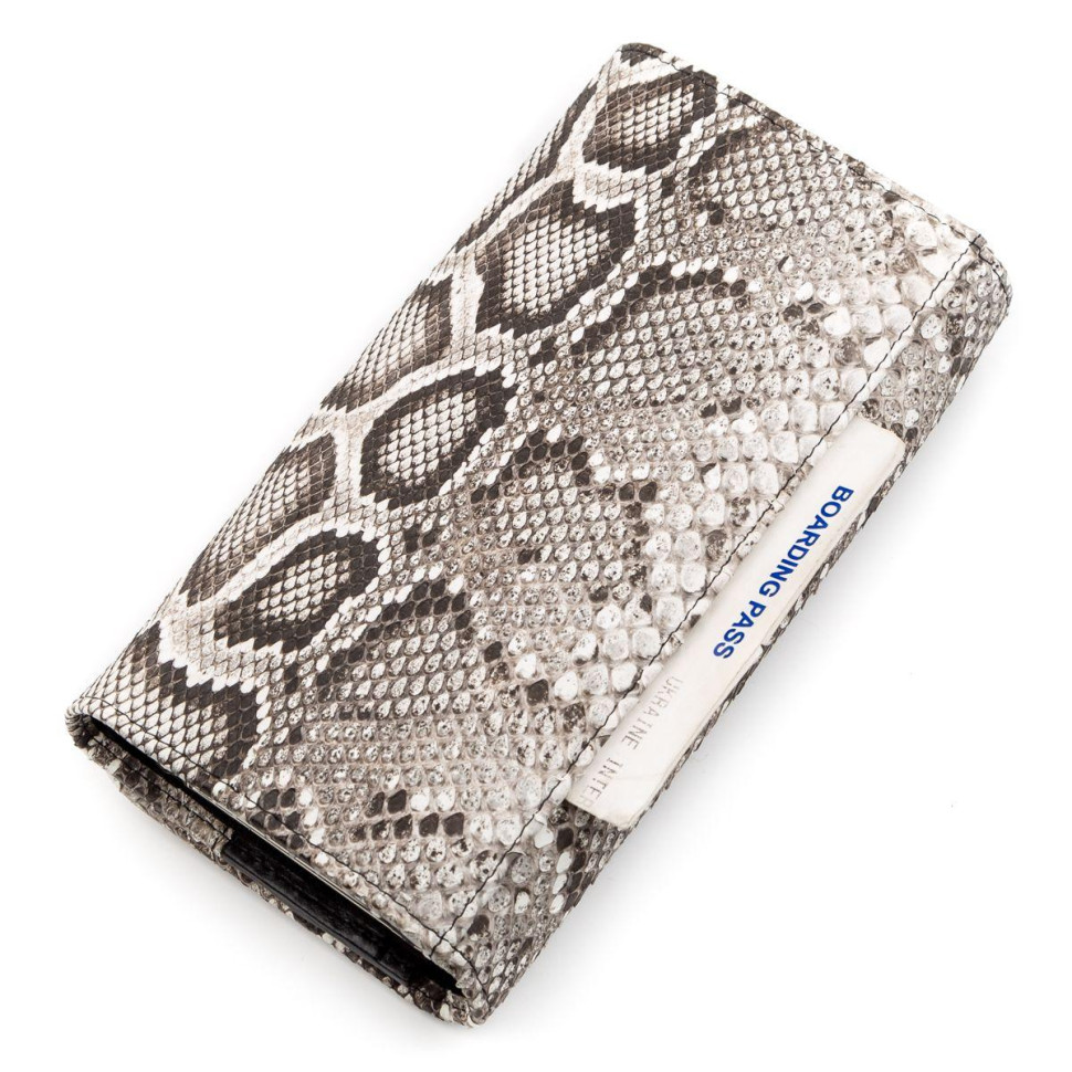Кошелек женский из натуральной кожи питона Ekzotic Leather Серый (snw  63)
