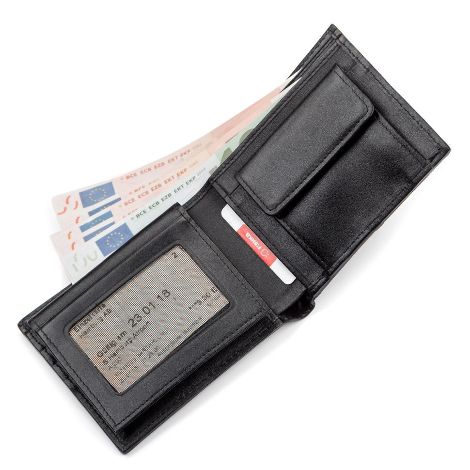 Портмоне мужское из натуральной кожи морского ската Ekzotic Leather Черное (stw120)